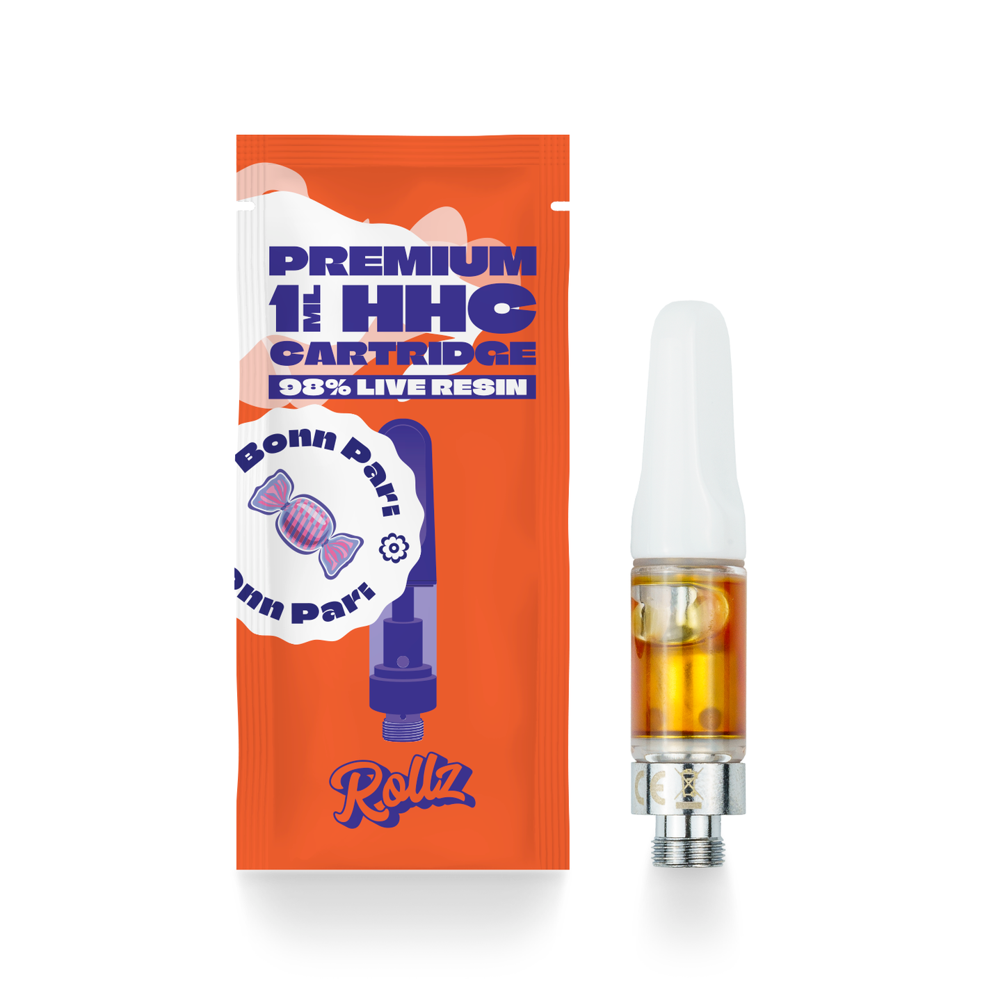 Rollz 98 HHC Live Resin VAPE Cartridge Bonn Par 1ml Cannady Shop